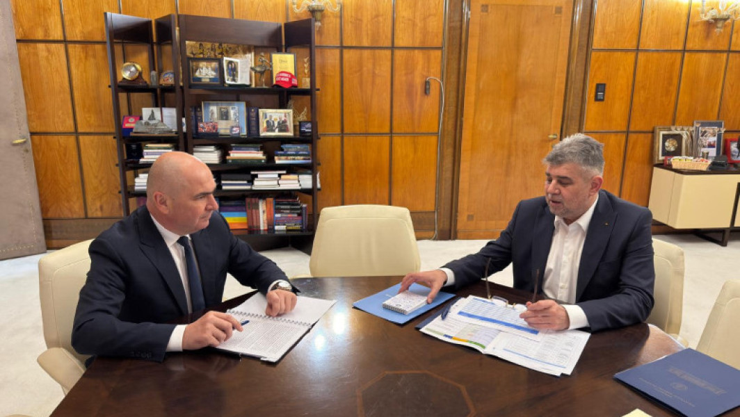 Discuții între președintele interimar Ilie Bolojan și premierul Marcel Ciolacu înainte de Consiliul European