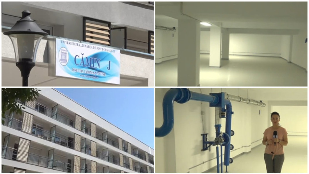 Video Cămin studențesc nou, cu adăpostul subteran. Cum arată buncărul care poate adăposti 100 de persoane